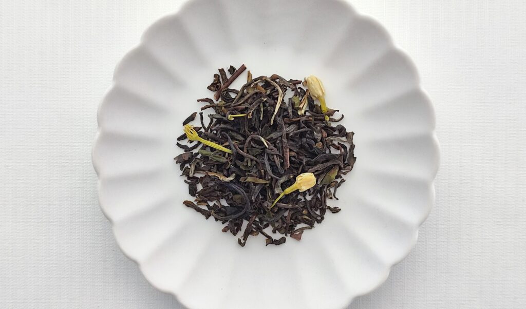 白桃ジャスミンの茶葉